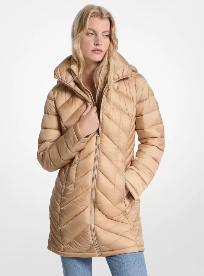 Abrigo acolchado de nailon plegable Abrigo acolchado de nailon plegable