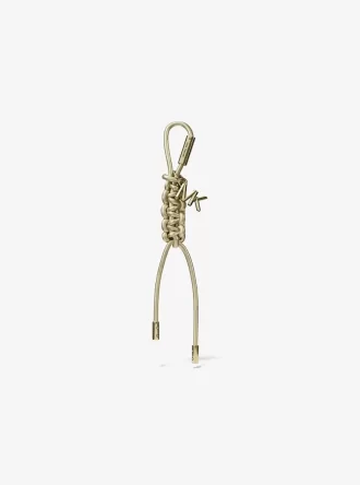 Adorno para bolso con cordón trenzado dorado y metálico