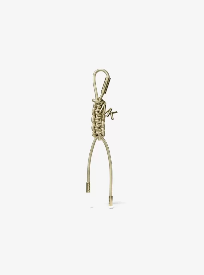 Adorno para bolso con cordón trenzado dorado y metálico Adorno para bolso con cordón trenzado dorado y metálico