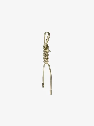 Adorno para bolso con cordón trenzado dorado y metálico