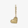 Adorno para bolso de piel con forma de corazón acolchado metálico Adorno para bolso de piel con forma de corazón acolchado metálico