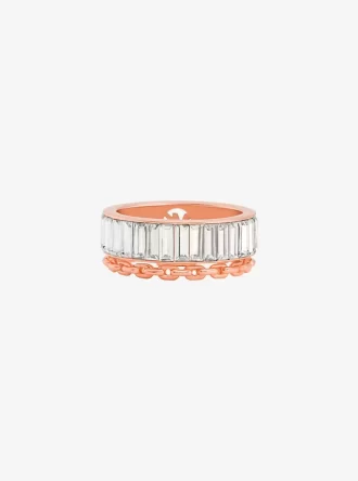 Anillo de doble capa de circonita cúbica