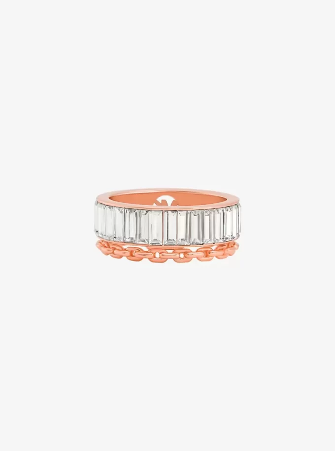 Anillo de doble capa de circonita cúbica Anillo de doble capa de circonita cúbica