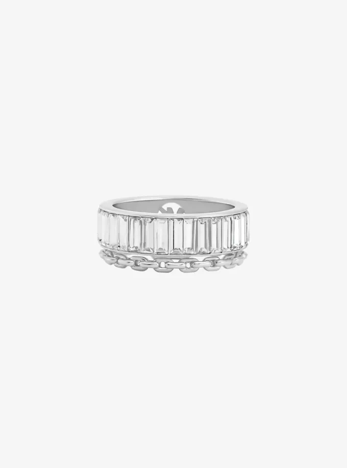 Anillo de doble capa de circonita cúbica Anillo de doble capa de circonita cúbica