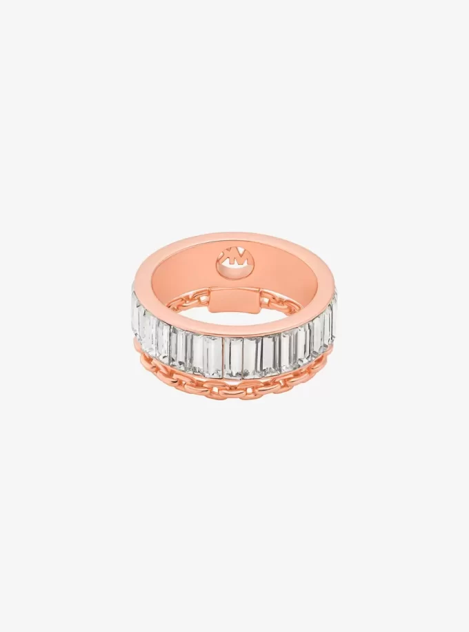 Anillo de doble capa de circonita cúbica Anillo de doble capa de circonita cúbica