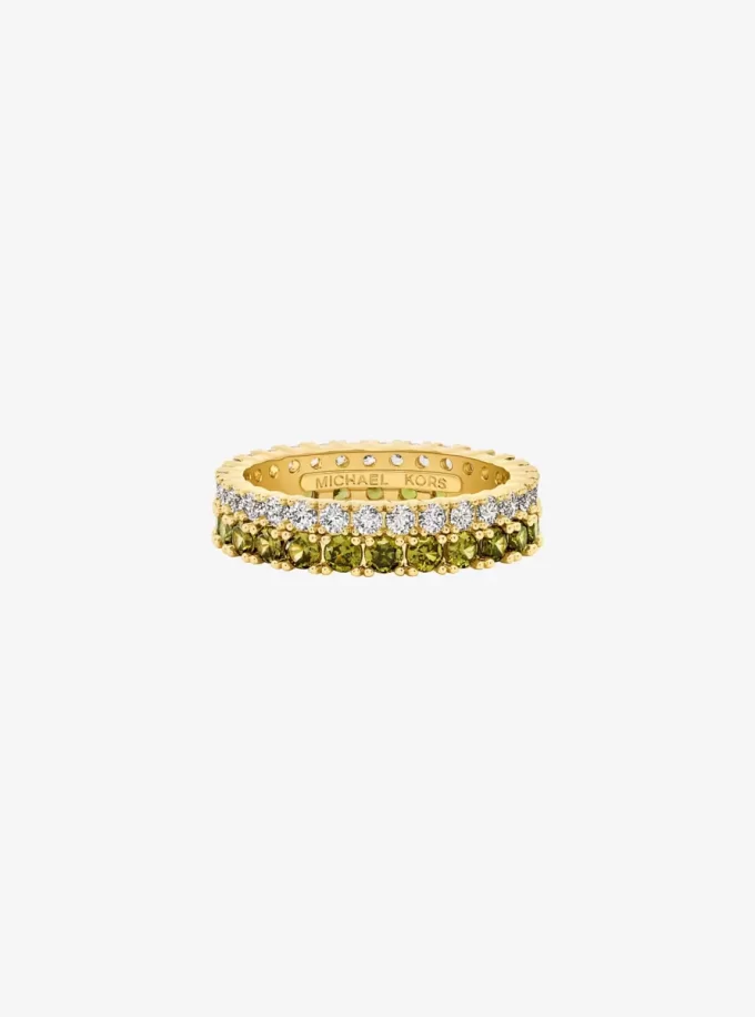 Anillo doble pavé bicolor Anillo doble pavé bicolor