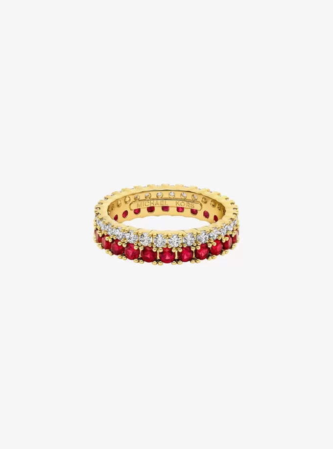 Anillo doble pavé bicolor Anillo doble pavé bicolor