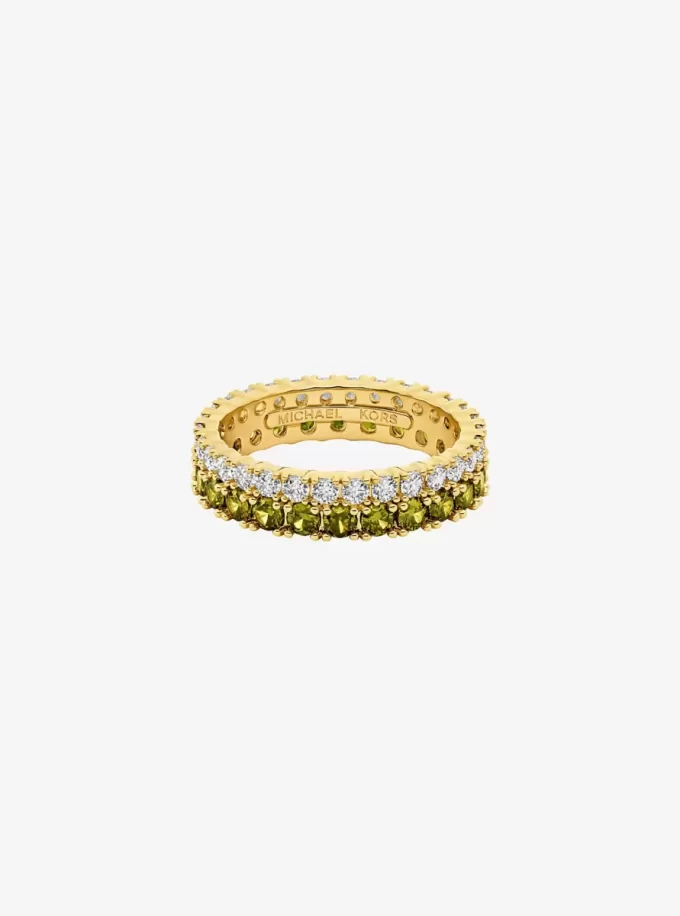 Anillo doble pavé bicolor Anillo doble pavé bicolor