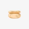 Anillo sello de doble capa con logotipo grabado