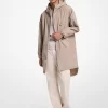 Anorak de popelina de algodón elástico teñido en prenda Anorak de popelina de algodón elástico teñido en prenda