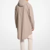 Anorak de popelina de algodón elástico teñido en prenda Anorak de popelina de algodón elástico teñido en prenda