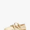 Bailarinas Indy Flex de piel metalizada craquelada