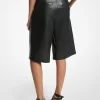 Bermudas de cuero plisado Bermudas de cuero plisado
