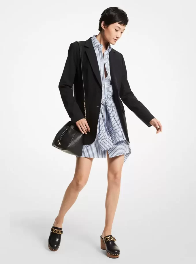 Blazer boyfriend de lana elástica Blazer boyfriend de lana elástica