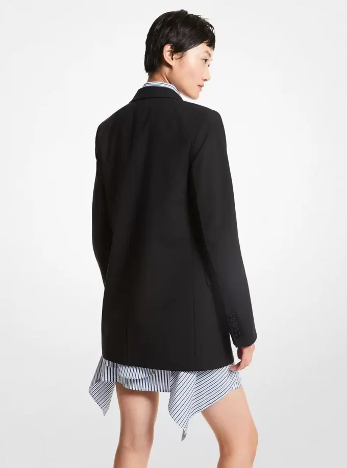 Blazer boyfriend de lana elástica Blazer boyfriend de lana elástica
