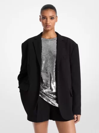 Blazer de crepé oversize