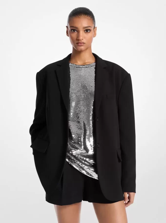 Blazer de crepé oversize Blazer de crepé oversize