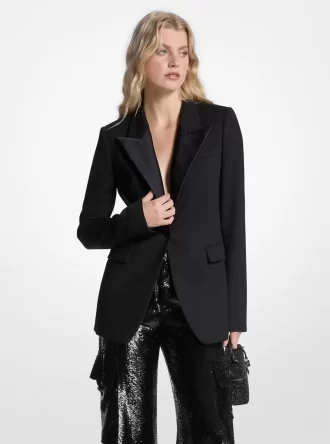 Blazer de esmoquin de sarga