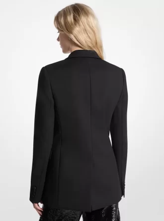 Blazer de esmoquin de sarga