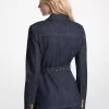 Blazer de mezclilla con cinturón Blazer de mezclilla con cinturón