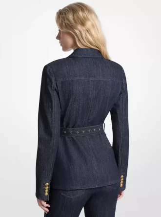 Blazer de mezclilla con cinturón