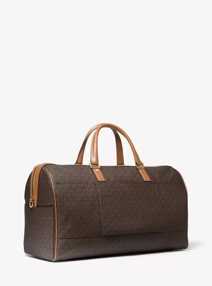 Bolsa de fin de semana extragrande Bedford Travel con rayas y logotipo de la firma Bolsa de fin de semana extragrande Bedford Travel con rayas y logotipo de la firma