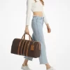 Bolsa de fin de semana extragrande Bedford Travel con rayas y logotipo de la firma Bolsa de fin de semana extragrande Bedford Travel con rayas y logotipo de la firma