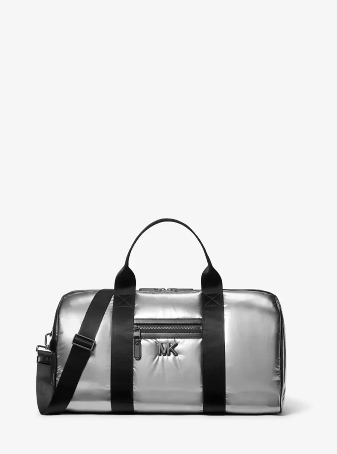 Bolsa de lona acolchada metálica mediana Brooklyn Bolsa de lona acolchada metálica mediana Brooklyn
