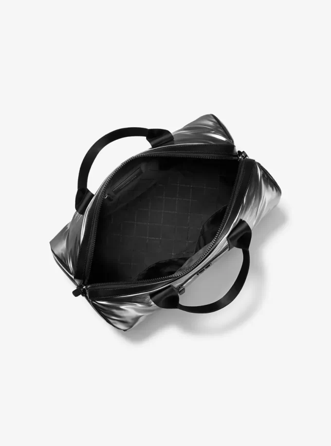 Bolsa de lona acolchada metálica mediana Brooklyn Bolsa de lona acolchada metálica mediana Brooklyn