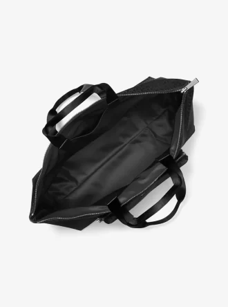 Bolsa de mano reversible y plegable con el logotipo de la firma impreso de Tanner de gran tamaño