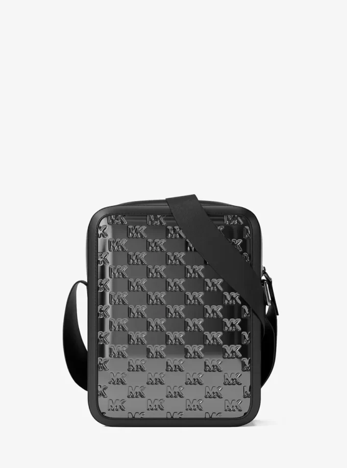 Bolsa de vuelo con logotipo metálico en relieve de Cooper