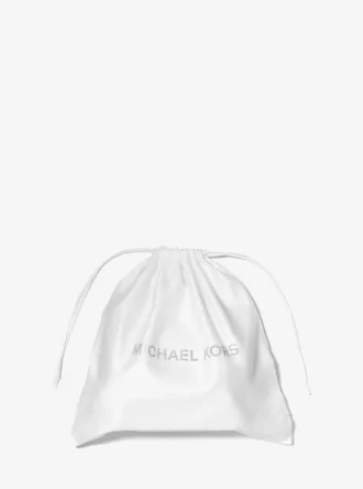Bolsa para polvo tejida con logotipo mediano