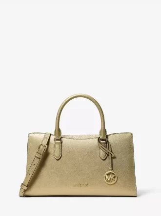 Bolso Arden metálico con cremallera superior