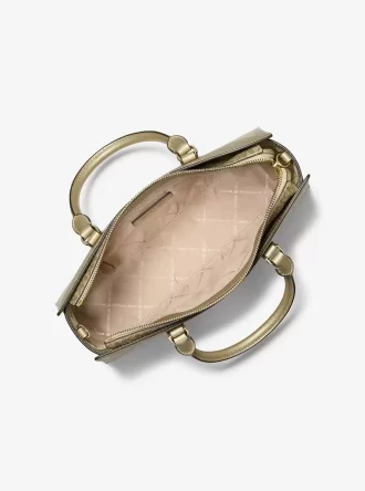 Bolso Arden metálico con cremallera superior