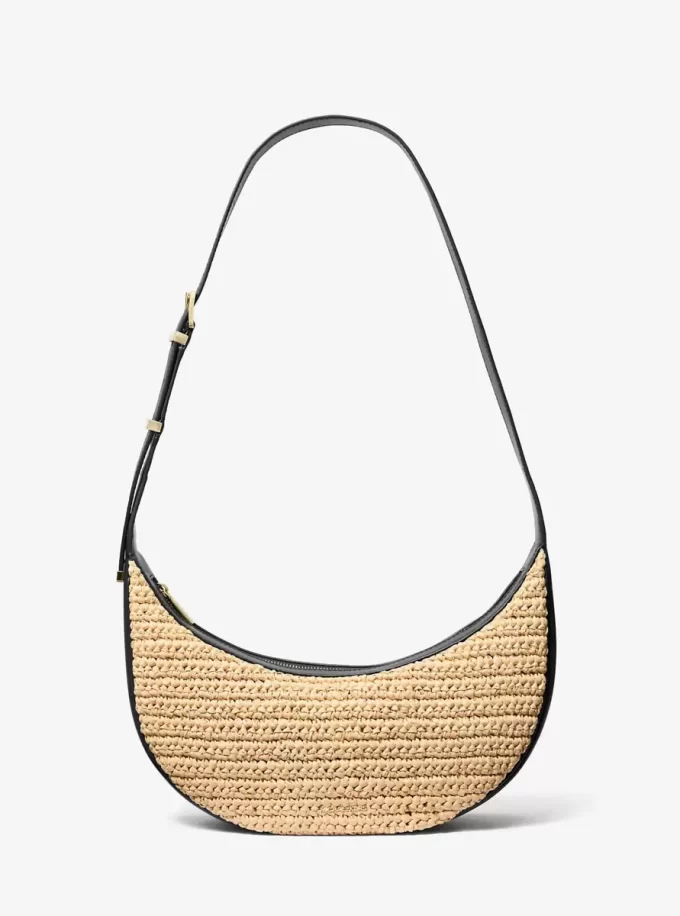 Bolso bandolera Avra mediano de ganchillo y piel Bolso bandolera Avra mediano de ganchillo y piel