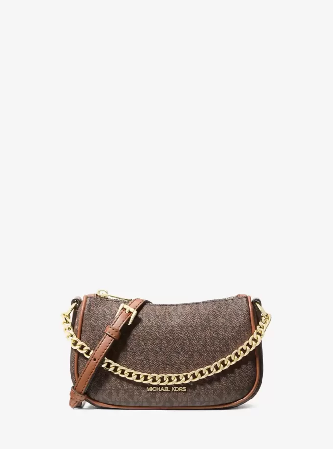 Bolso bandolera convertible Carmela Small Signature Logo