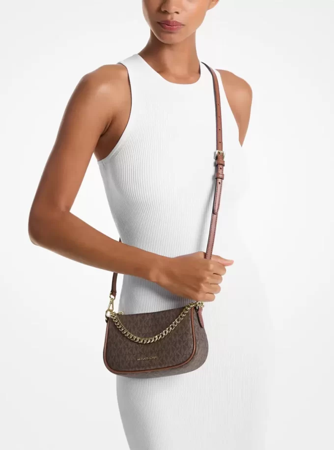 Bolso bandolera convertible Carmela Small Signature Logo