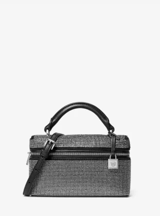 Bolso bandolera convertible de ante con adornos extrapequeños Jana