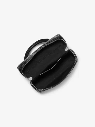 Bolso bandolera convertible de ante con adornos extrapequeños Jana