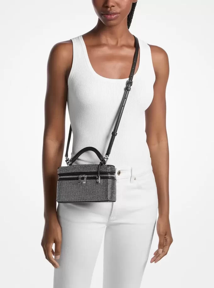 Bolso bandolera convertible de ante con adornos extrapequeños Jana Bolso bandolera convertible de ante con adornos extrapequeños Jana