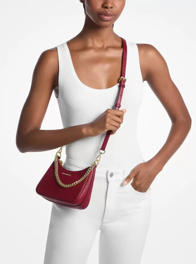 Bolso bandolera convertible de piel granulada Jet Set Travel Bolso bandolera convertible de piel granulada Jet Set Travel