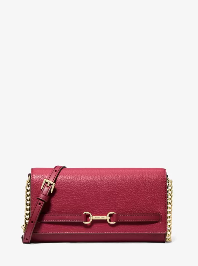 Bolso bandolera convertible grande de piel granulada Carson
