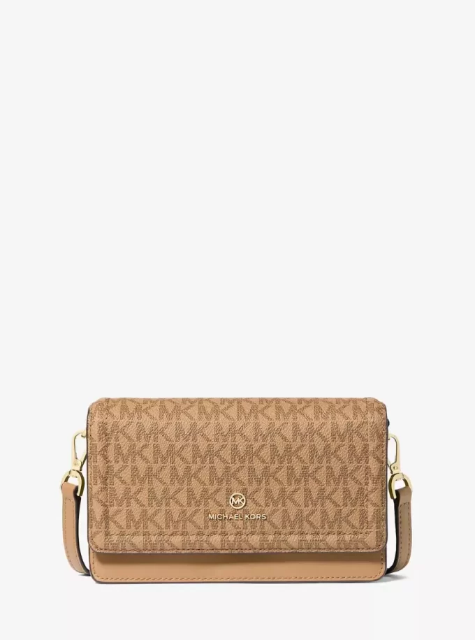 Bolso bandolera convertible Jet Set de piel y logotipo de la firma