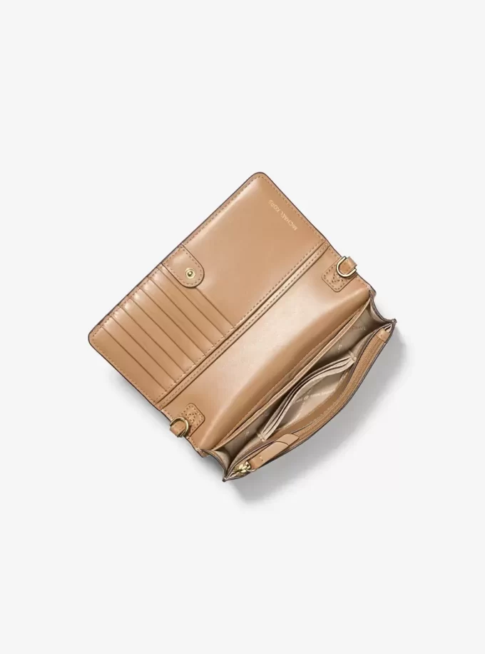 Bolso bandolera convertible Jet Set de piel y logotipo de la firma