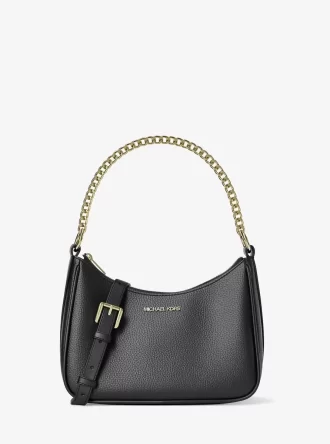 Bolso bandolera convertible Jet Set grande de piel granulada