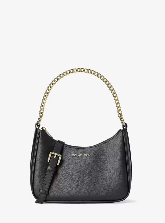 Bolso bandolera convertible Jet Set grande de piel granulada