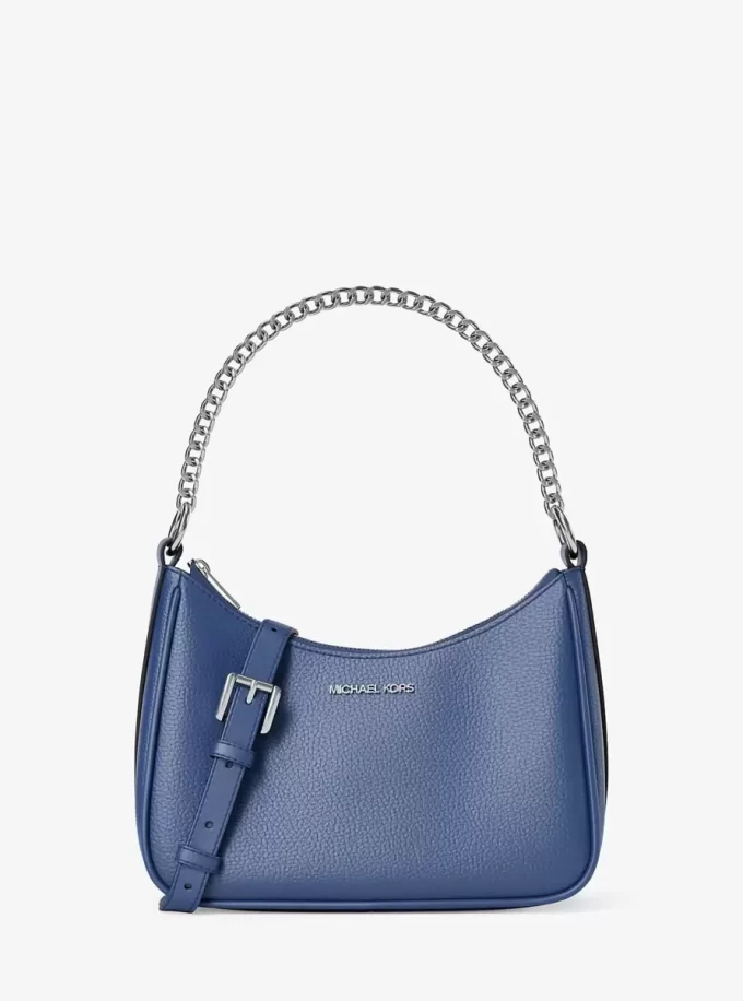 Bolso bandolera convertible Jet Set grande de piel granulada
