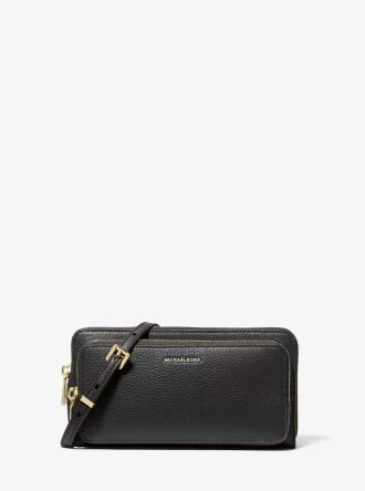 Bolso bandolera convertible Jet Set grande de piel granulada
