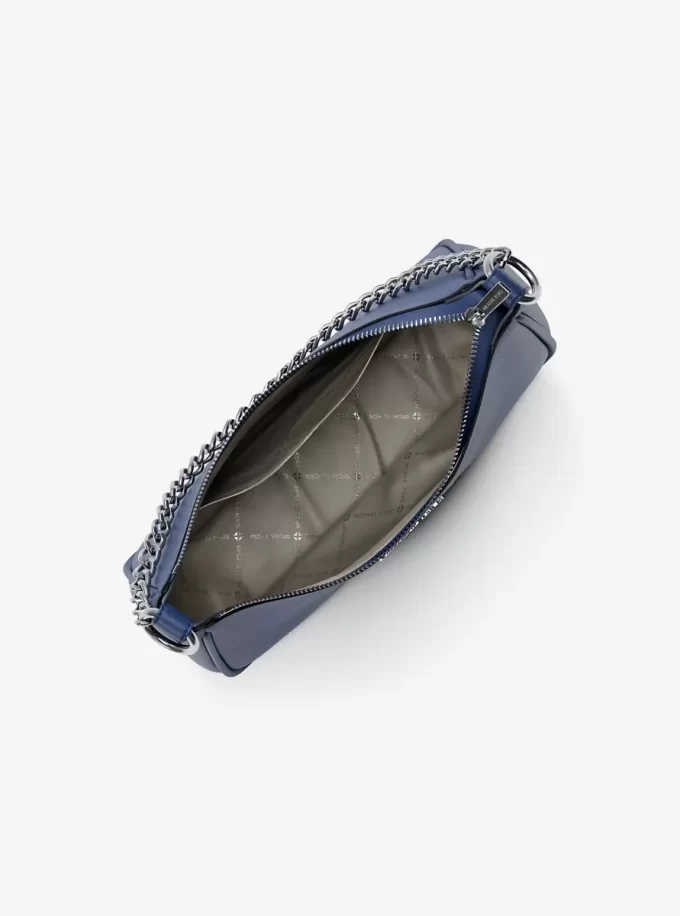 Bolso bandolera convertible Jet Set grande de piel granulada