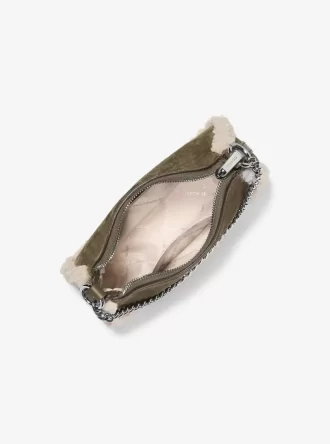 Bolso bandolera convertible Jet Set pequeño de ante y borreguillo sintético